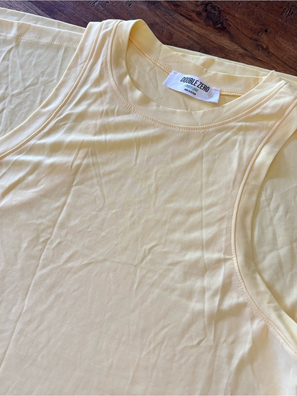 Double Zero Pale Yellow Scoop Neck Maxi - Picture 4 of 4